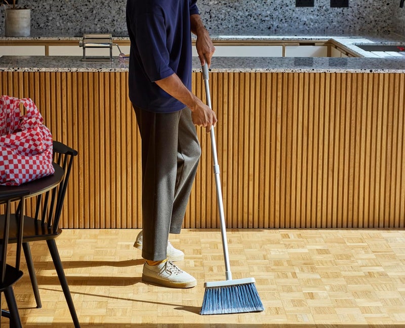 Joseph Joseph CleanTech Wall-Mounted Adjustable Long Handle Broom Sweeper with Dust-Shield Storage - Image 3